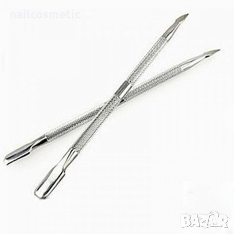 Метален избутвач /двустранен/ за кожички, маникюр и ноктопластика , снимка 2 - Продукти за маникюр - 9187563