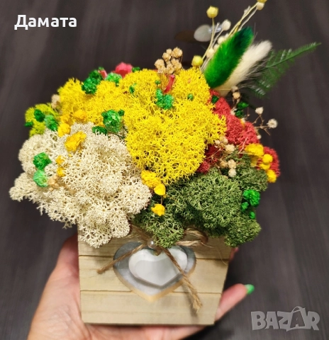 Различни видове кашпи със скандинавски мъх , снимка 13 - Декорация за дома - 45370583