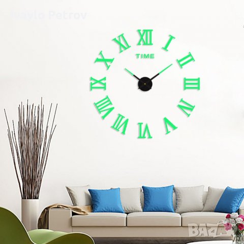 Луминисцентен стенен часовник римски/арабски цифри, снимка 12 - Стенни часовници - 38081235
