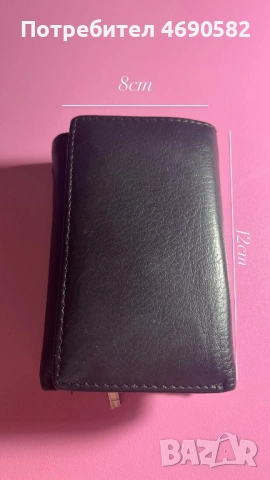 Черен портфейл от естествена кожа, снимка 7 - Портфейли, портмонета - 53179018