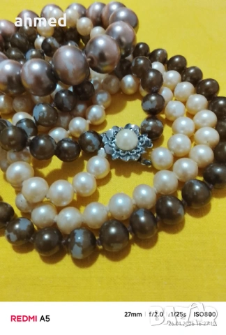 Красиво перлено колие и гривна, снимка 5 - Бижутерийни комплекти - 53233831