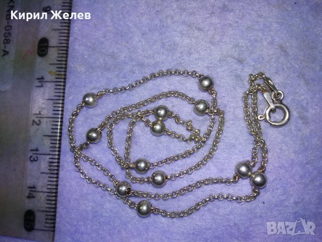 ПОСРЕБРЕНО ИТАЛИАНСКО НЕЖНО ФЕШЪН АРТ КОЛИЕ от БЛАГОРОДНА НЕРЪЖДАЕМА СТОМАНА 40233, снимка 3 - Колиета, медальони, синджири - 43225098