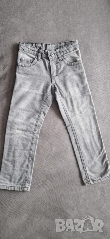 7-8г 128см Панталон тип дънки, сиво, подплатено, без следи от употреба