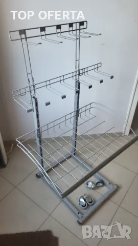 Стелаж метален с 1 кошница разглобяем, снимка 2 - Стелажи и щандове - 47878759