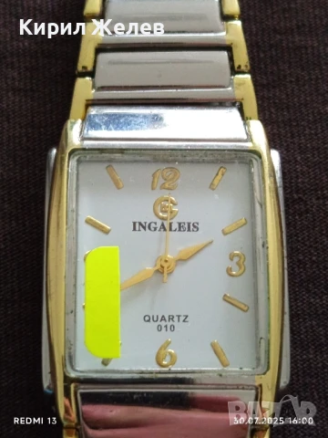 УНИСЕКС ЧАСОВНИК INGALEIS за части ремонт верижка 43141, снимка 2 - Мъжки - 51193194