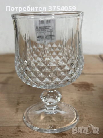 Комплект от 6 бр. чаши за вино със столчета за елегантно сервиране, снимка 4 - Чаши - 53124196