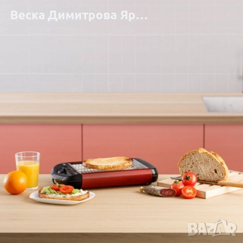 Хоризонтален тостер Solac Stillo Red 3, снимка 3 - Тостери - 51737795