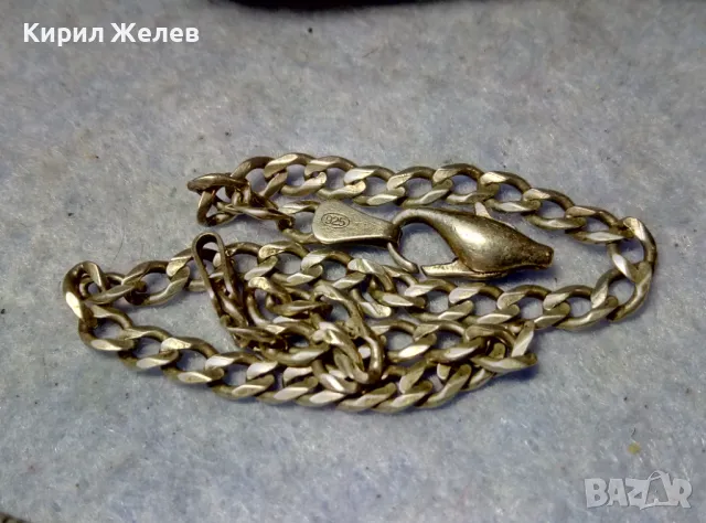 ВИНТИДЖ СРЕБЪРНА ГРИВНА МАРКОВО СРЕБРО 925 ODEMA КЛАСИЧЕСКА ПЛЕТКА с НУЖДА от ХАЛКИЧКА в КРАЯ 49740, снимка 2 - Гривни - 49553259