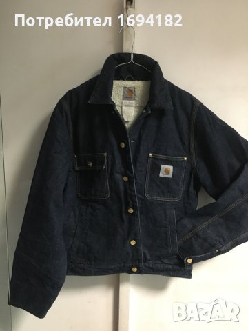 Carhartt дънково яке с каракул, снимка 2 - Якета - 43339913