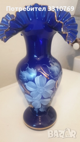 Прекрасни кристални вази Бохемия. , снимка 3 - Вази - 52547260