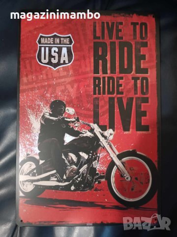 Live to RIDE ride to LIVE-метална табела(плакет)