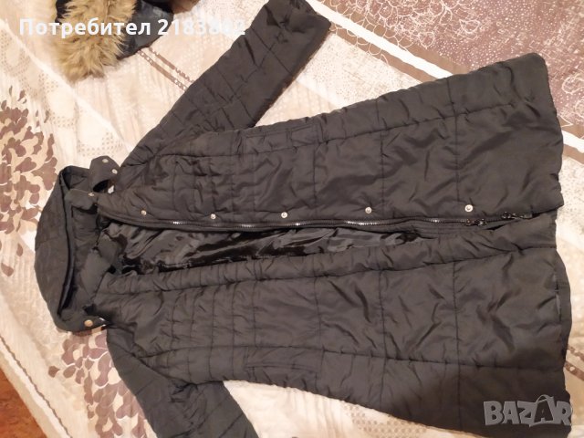 Дълго черно яке, снимка 3 - Детски якета и елеци - 28207681