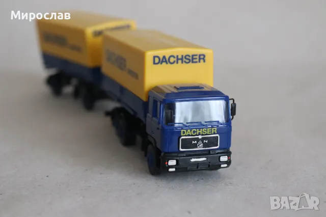 HERPA H0 1/87 MAN DACHSER КАМИОН ИГРАЧКА МОДЕЛ TIR, снимка 5 - Колекции - 49633766