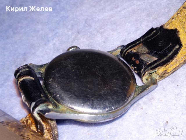 ЗиМ СТАР РЯДЪК РУСКИ МЕХАНИЧЕН ЧАСОВНИК СДЕЛАНО в СССР с КАИШКА от ЕСТЕСТВЕНА КОЖА 37166, снимка 11 - Антикварни и старинни предмети - 40126294