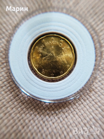20 Euro Cent 2017 San Marino монета с грешка, снимка 3 - Нумизматика и бонистика - 52468970