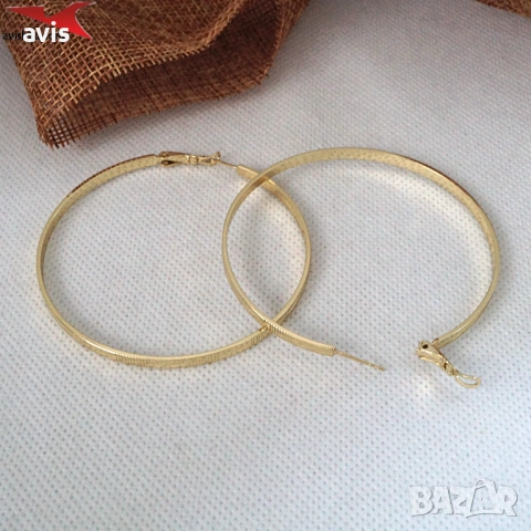 Обеци с 14К златно покритие 2141869, снимка 2 - Обеци - 53559778