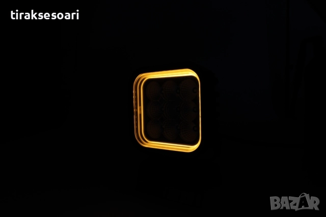 64W LED Халоген FLOOD – Бял Работен Фар с Жълта и Червена DRL Светлина 12V/24V, снимка 6 - Аксесоари и консумативи - 52790273