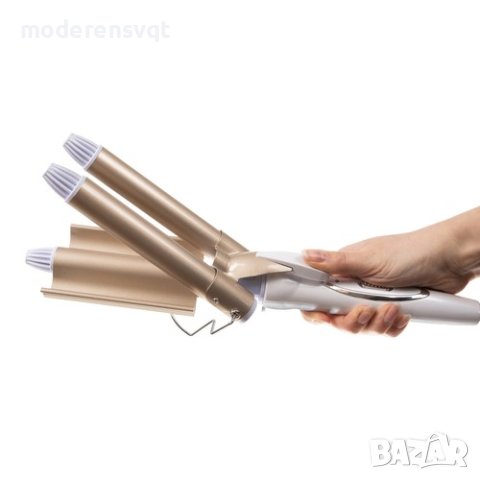 Тройна ретро преса за къдрене на коса, снимка 5 - Преси за коса - 43851067