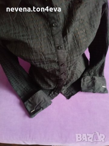 Черна официална маркова риза размер s., снимка 2 - Ризи - 35521444