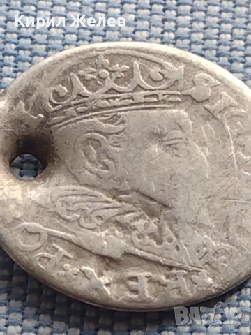 Сребърна монета 3 гроша 1596г. Сигизмунд трети ПОЛША 28460, снимка 3 - Нумизматика и бонистика - 42969893