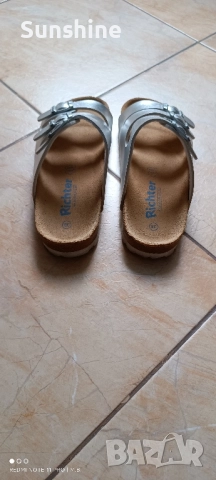 Дамски чехли RICHTER ест.кожа -> размер 38, снимка 2 - Чехли - 51692726