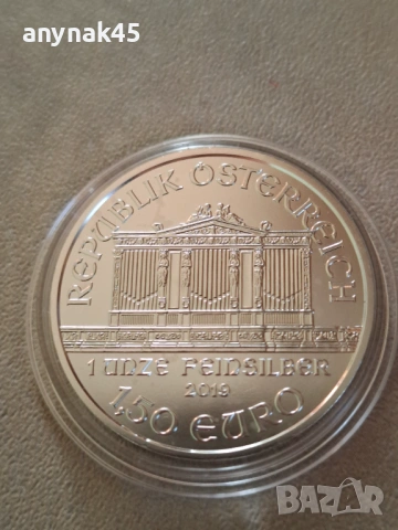 Сребро 1oz. Австрия, снимка 3 - Нумизматика и бонистика - 53475008