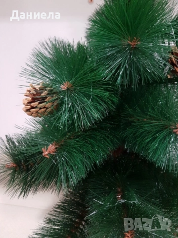 Естествено зелена елха с шишарки , снимка 3 - Декорация за дома - 52328271