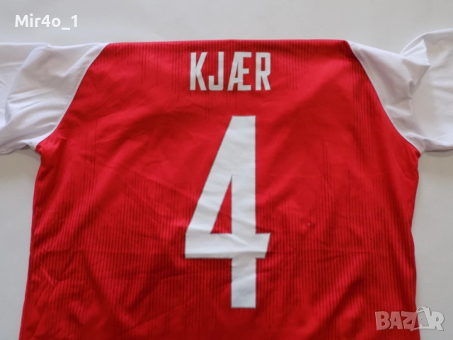 футболна тениска denmark kjaer #4 hummel/juventus adidas екип блуза фанела мъжка оригинална L/M, снимка 4 - Спортни дрехи, екипи - 47682059