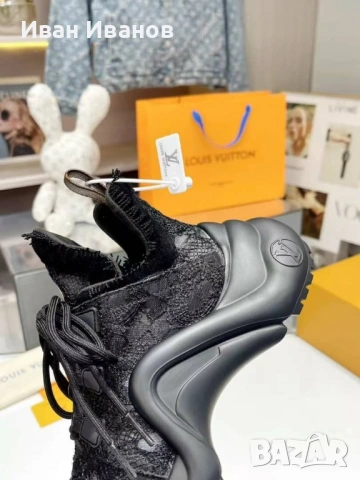 Сникърси Louis Vuitton с дантела, снимка 3 - Маратонки - 53505043