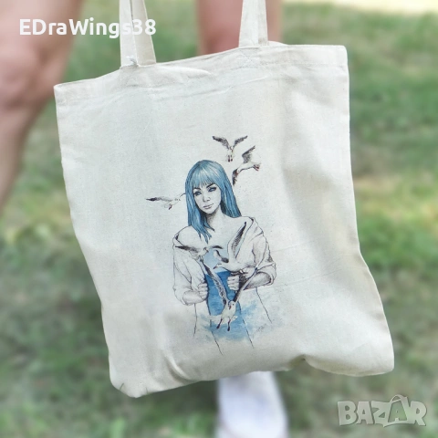 Текстилна чанта / торба за пазар с дълги дръжки "Sea inside"