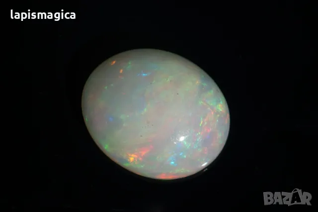 Етиопски опал 3.16ct овален кабошон, снимка 3 - Други - 49635362