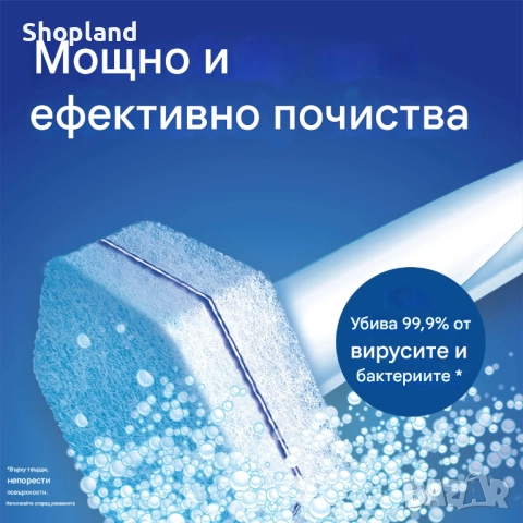 Четка за тоалетна със сменяеми накрайници – 42 броя в комплекта, почиства 2 пъти по-добре от обикнов, снимка 3 - Други стоки за дома - 51920129