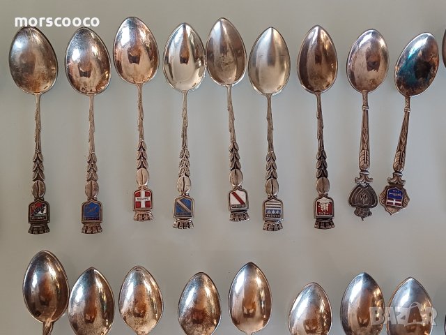 Стари сувенирни лъжички със сребърно покритие, снимка 8 - Антикварни и старинни предмети - 42998367