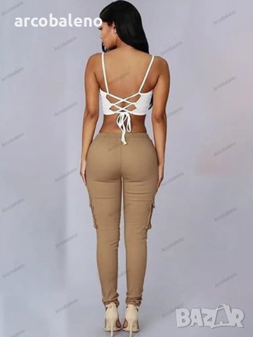 Ежедневни дамски карго панталони с  много джобове, 6цвята - 023 , снимка 10 - Панталони - 42952583