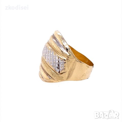 Златен дамски пръстен 2,17гр. размер:54 14кр. проба:585 модел:20538-2, снимка 2 - Пръстени - 43402365