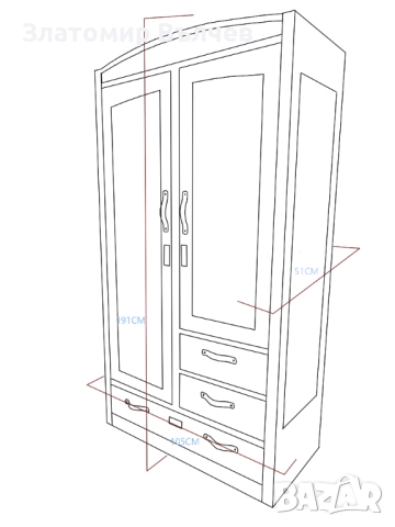 Реновиран гардероб от масивно дърво , снимка 7 - Гардероби - 52087899