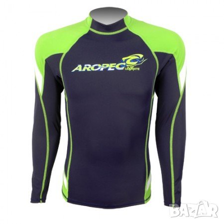 Мъжка блуза ликра с ултравиолетова защита Aropec Heroic Lime, снимка 1 - Водни спортове - 33419088