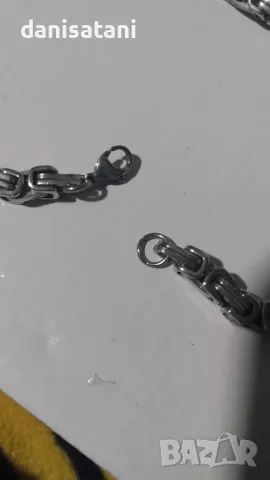 Ланци медицинска стомана и посребрени, снимка 16 - Колиета, медальони, синджири - 48562000