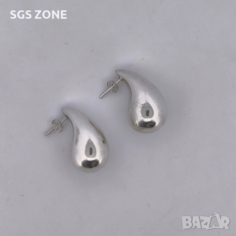 луксозен модел обеци, изработени от сребро 925, снимка 3 - Обеци - 51616772