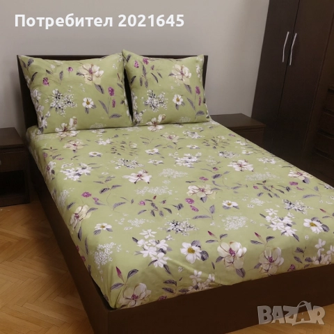 чаршаф с ластик и 2 калъфки за приста , снимка 5 - Спално бельо - 52475128