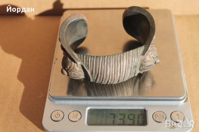 Възрожденска сребърна гривна с емайл , снимка 6 - Антикварни и старинни предмети - 35232775