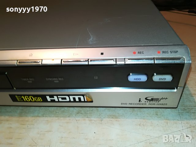 SONY RDR-HX825 HDMI HDD/DVD RECORDER-160GB 2705221900, снимка 9 - Плейъри, домашно кино, прожектори - 36895773