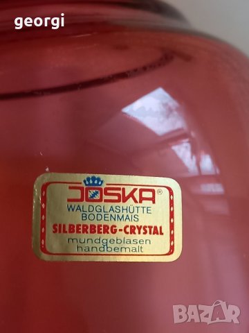 Ваза цветен кристал с позлата Joska, снимка 3 - Декорация за дома - 35266181