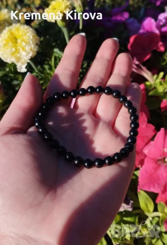 Мъжки гривни с черен турмалин. Най-силният защитен камък. Бижута Луди гъби.