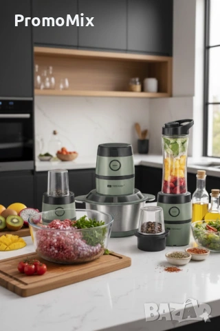 Блендер 3в1 Tiffany TF2003 2литра 300W Чопър кафемелачка спортен блендер смути мейкър , снимка 4 - Чопъри и пасатори - 53379889