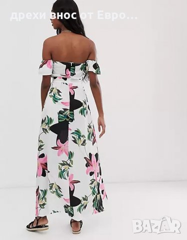 PARISIAN Елегантна флорална лятна рокля с паднали рамена, снимка 3 - Рокли - 33082037