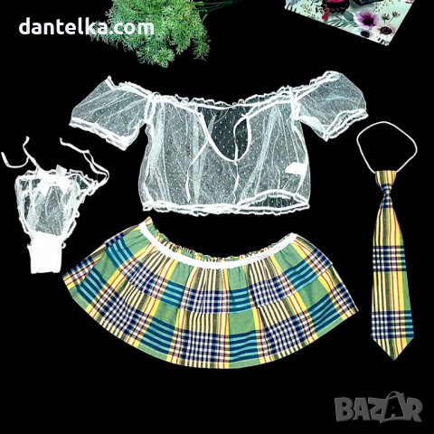 Секси бельо за дами. Еротична униформа на секси палава ученичка, снимка 6 - Бельо - 37597733