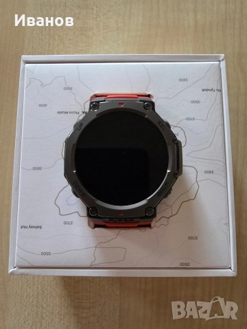 Чисто нов!! Смарт часовник Amazfit - T-Rex 3, 48 mm, 1.5'', Lava Red, снимка 2 - Смарт часовници - 52788404