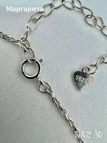 Сребърна гривна с мойсанит (диамант) 1 карат , снимка 2 - Гривни - 52261442