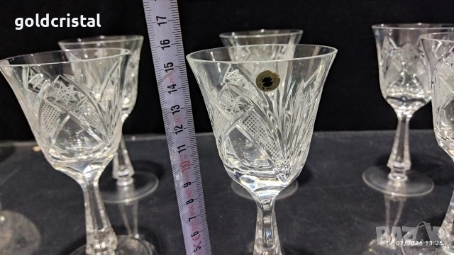 кристални чаши серия Зорница , снимка 3 - Антикварни и старинни предмети - 51483269